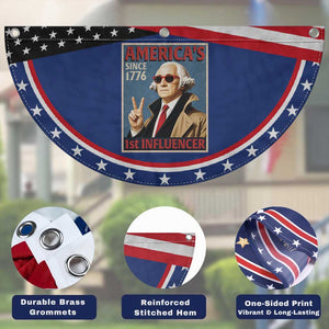 George Washington America's 1st Influencer Patriotic Fan Flag Funny Founding Father USA