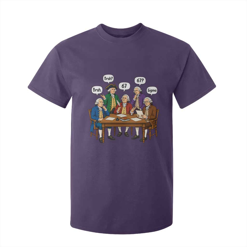 Founding Fathers 67 Bruh Sigma T Shirt For Kid Funny US History Meme