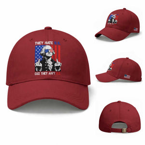 They Hate US Cuz They Ain't US Baseball Cap George Washington 4th of July