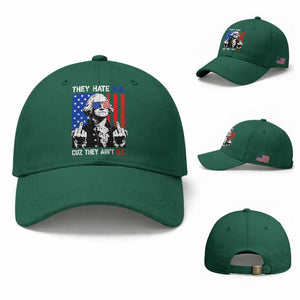They Hate US Cuz They Ain't US Baseball Cap George Washington 4th of July