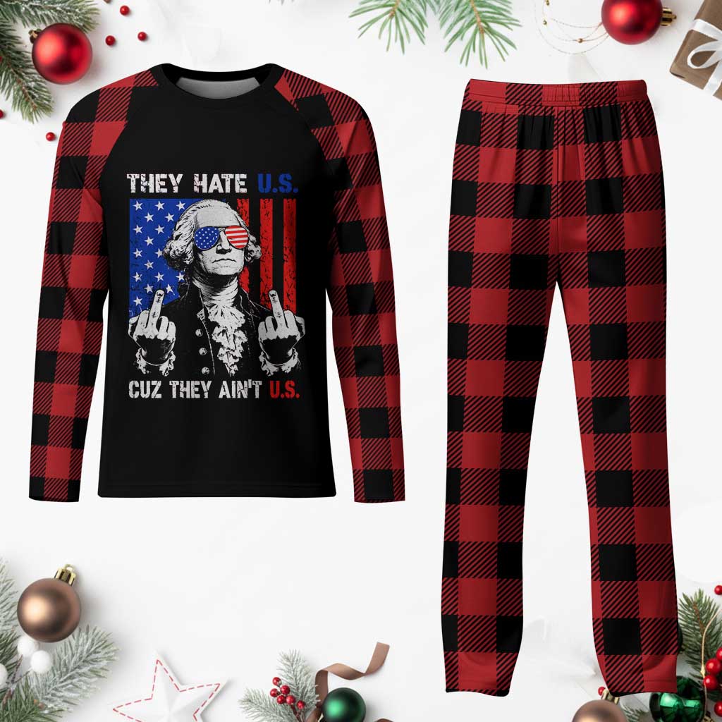 They Hate US Cuz They Ain't US Plaid Pajama Set George Washington 4th of July TS11 Buffalo Plaid Print Your Wear