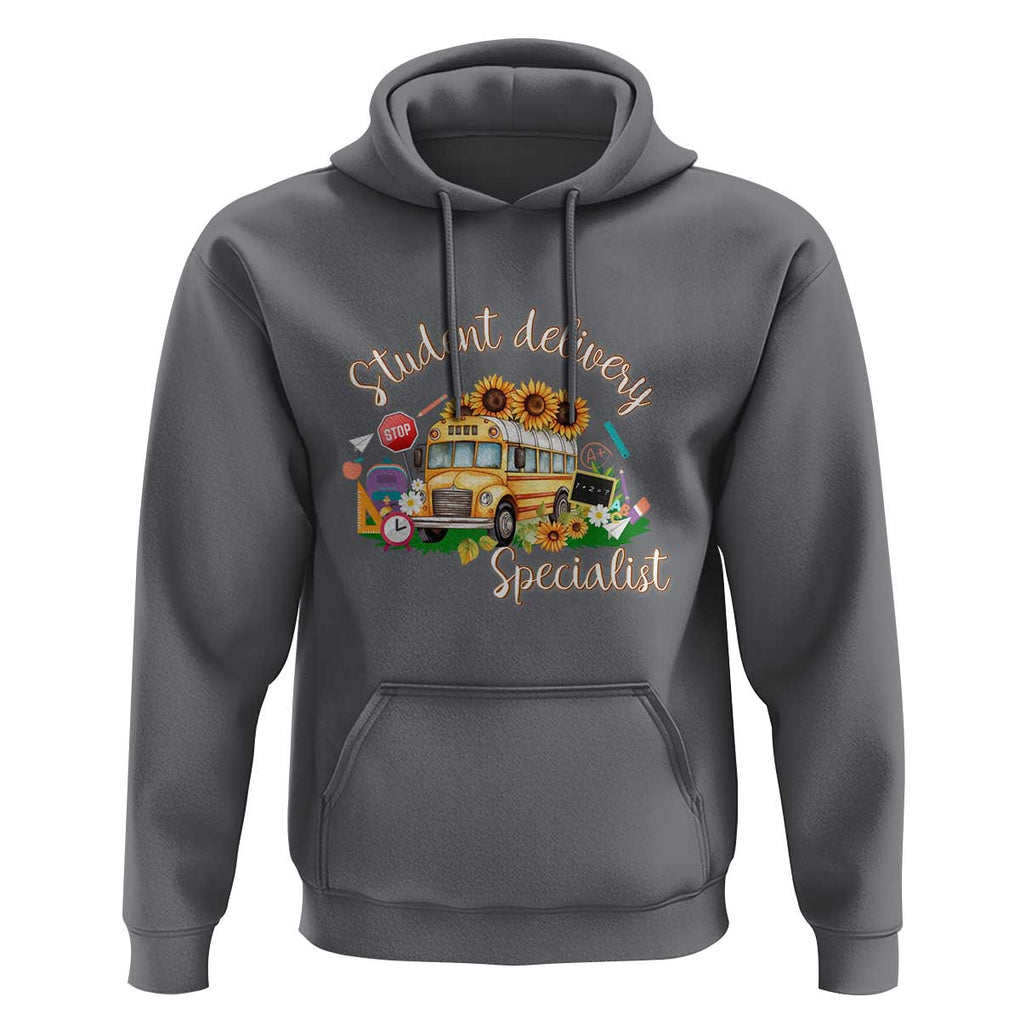 School Bus Driver Hoodie Student Delivery Specialist TS11 Charcoal Print Your Wear
