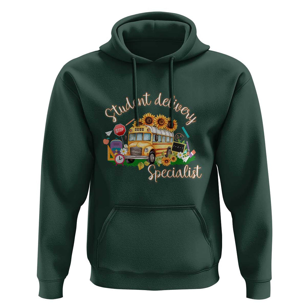 School Bus Driver Hoodie Student Delivery Specialist TS11 Dark Forest Green Print Your Wear