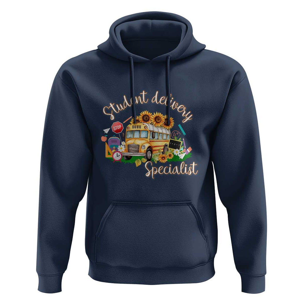 School Bus Driver Hoodie Student Delivery Specialist TS11 Navy Print Your Wear