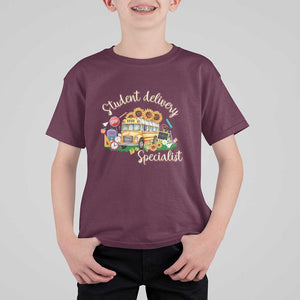 School Bus Driver T Shirt For Kid Student Delivery Specialist TS11 Maroon Print Your Wear