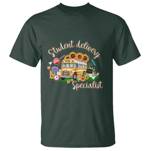 School Bus Driver T Shirt Student Delivery Specialist TS11 Dark Forest Green Print Your Wear