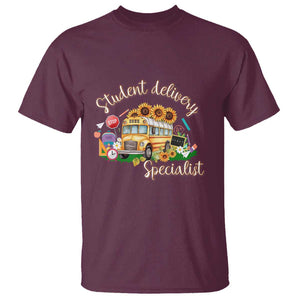 School Bus Driver T Shirt Student Delivery Specialist TS11 Maroon Print Your Wear