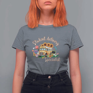 School Bus Driver T Shirt For Women Student Delivery Specialist TS11 Charcoal Print Your Wear