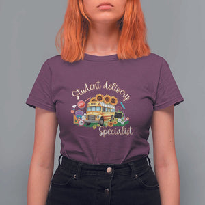 School Bus Driver T Shirt For Women Student Delivery Specialist TS11 Maroon Print Your Wear