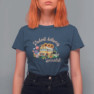 School Bus Driver T Shirt For Women Student Delivery Specialist TS11 Navy Print Your Wear