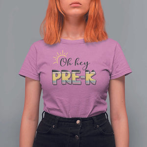 Back To School T Shirt For Women Oh Hey Pre-K Pencil Preschool TS11 Azalea Print Your Wear