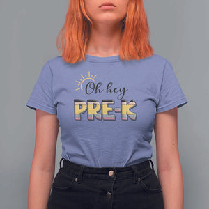 Back To School T Shirt For Women Oh Hey Pre-K Pencil Preschool TS11 Violet Print Your Wear