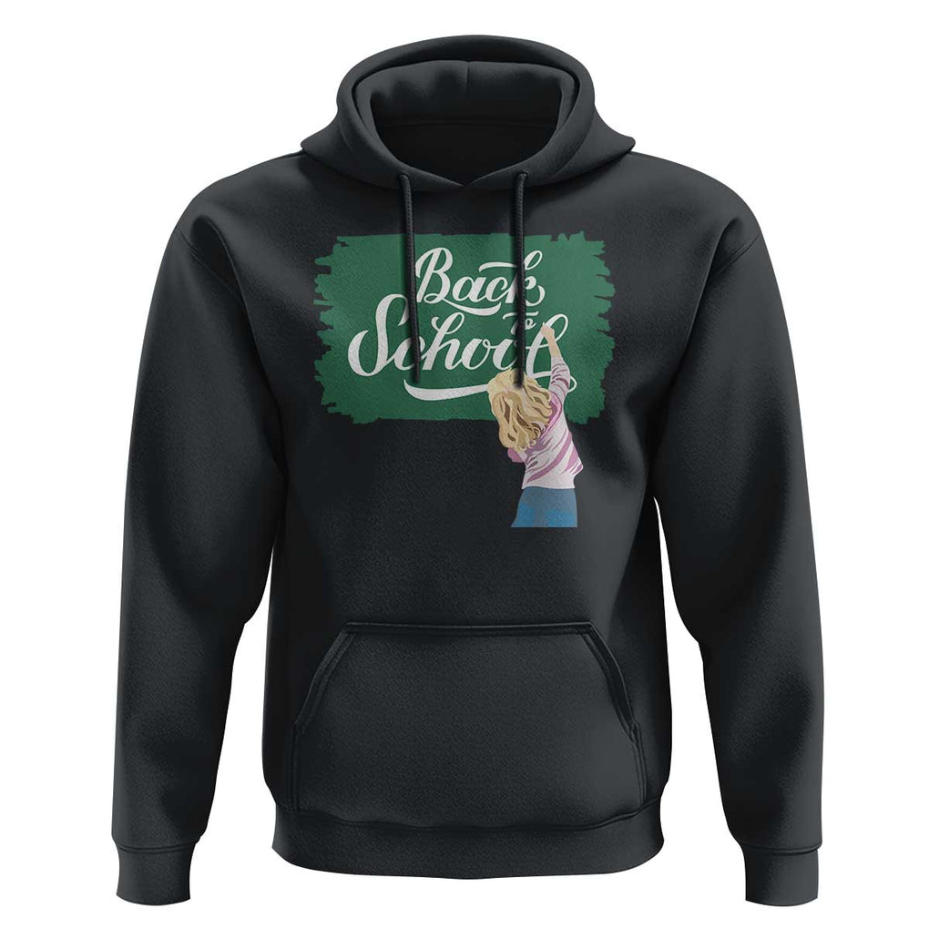 Back To School Hoodie Student Toddler Girl Green Board TS11 Black Print Your Wear