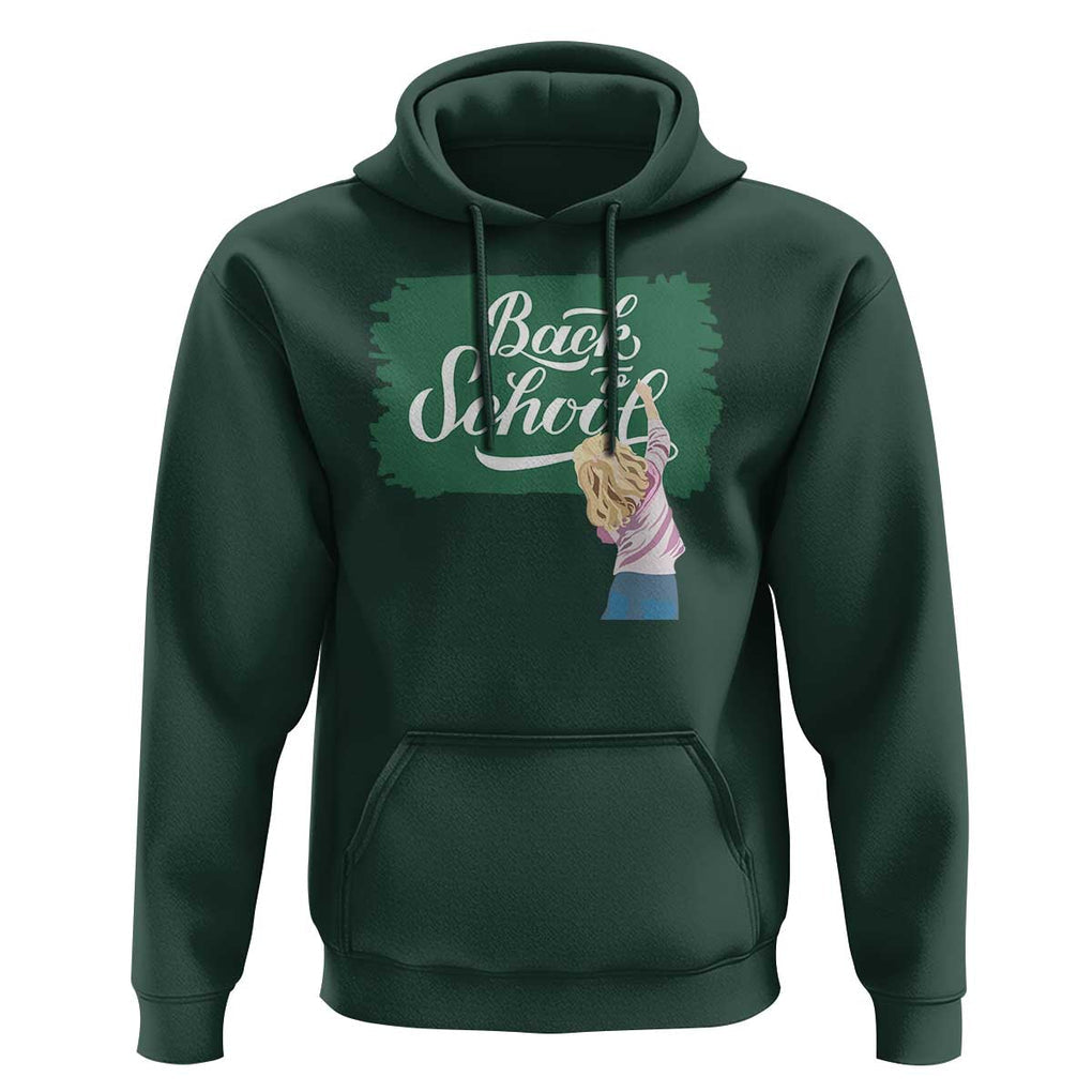 Back To School Hoodie Student Toddler Girl Green Board TS11 Dark Forest Green Print Your Wear