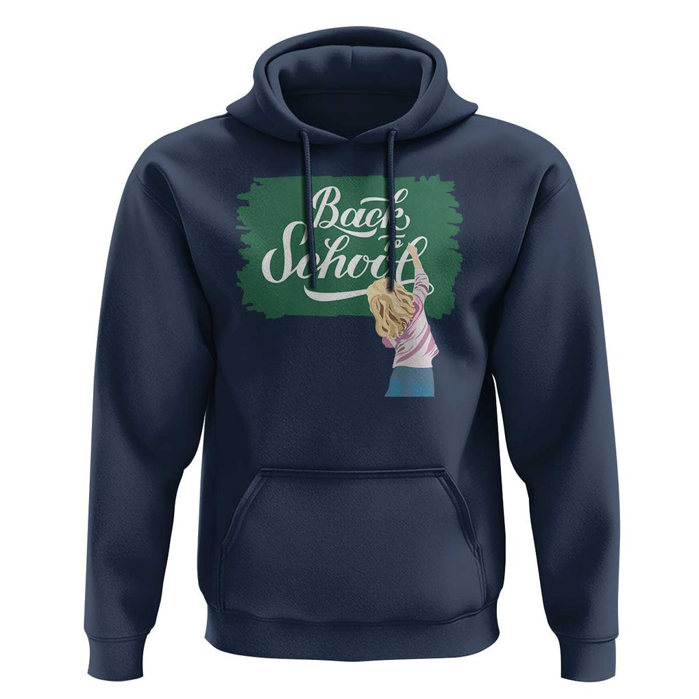 Back To School Hoodie Student Toddler Girl Green Board TS11 Navy Print Your Wear