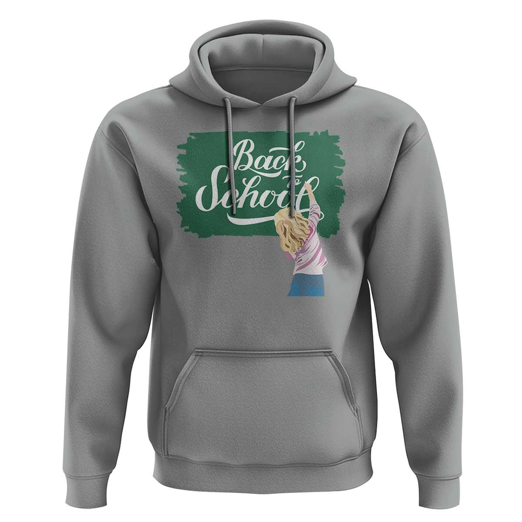 Back To School Hoodie Student Toddler Girl Green Board TS11 Sport Gray Print Your Wear