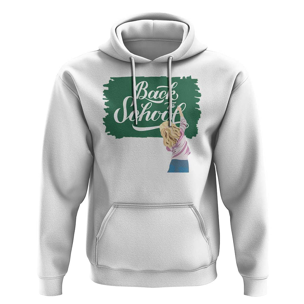 Back To School Hoodie Student Toddler Girl Green Board TS11 White Print Your Wear
