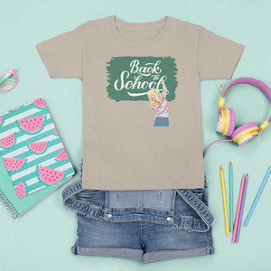 Back To School T Shirt For Kid Student Toddler Girl Green Board TS11 Sand Print Your Wear