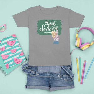 Back To School T Shirt For Kid Student Toddler Girl Green Board TS11 Sport Gray Print Your Wear