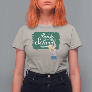 Back To School T Shirt For Women Student Toddler Girl Green Board TS11 Sand Print Your Wear