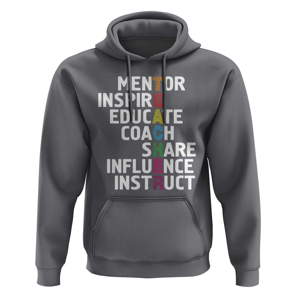 Inspirational Educator Teacher Hoodie Back To School Mentor Coach TS11 Charcoal Print Your Wear