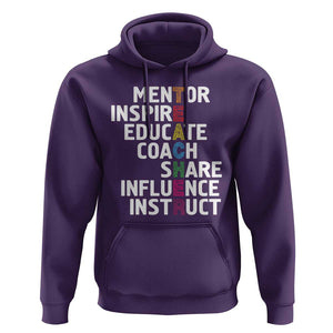 Inspirational Educator Teacher Hoodie Back To School Mentor Coach TS11 Purple Print Your Wear