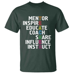 Inspirational Educator Teacher T Shirt Back To School Mentor Coach TS11 Dark Forest Green Print Your Wear