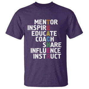 Inspirational Educator Teacher T Shirt Back To School Mentor Coach TS11 Purple Print Your Wear