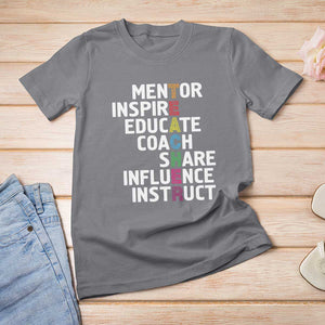 Inspirational Educator Teacher T Shirt For Women Back To School Mentor Coach TS11 Charcoal Print Your Wear
