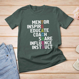 Inspirational Educator Teacher T Shirt For Women Back To School Mentor Coach TS11 Dark Forest Green Print Your Wear