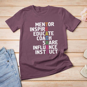 Inspirational Educator Teacher T Shirt For Women Back To School Mentor Coach TS11 Maroon Print Your Wear