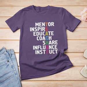 Inspirational Educator Teacher T Shirt For Women Back To School Mentor Coach TS11 Purple Print Your Wear