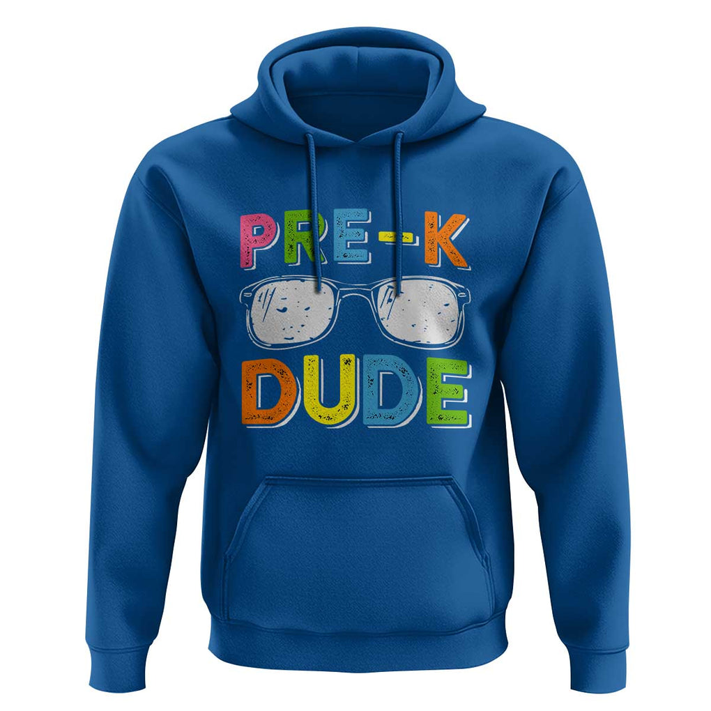 Pre-K Dude Hoodie First Day Of School Glasses Nerd TS11 Royal Blue Print Your Wear
