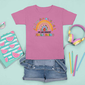 We Are Hungry For Learning T Shirt For Kid Back To School Rainbow Caterpillar Apple TS11 Azalea Print Your Wear