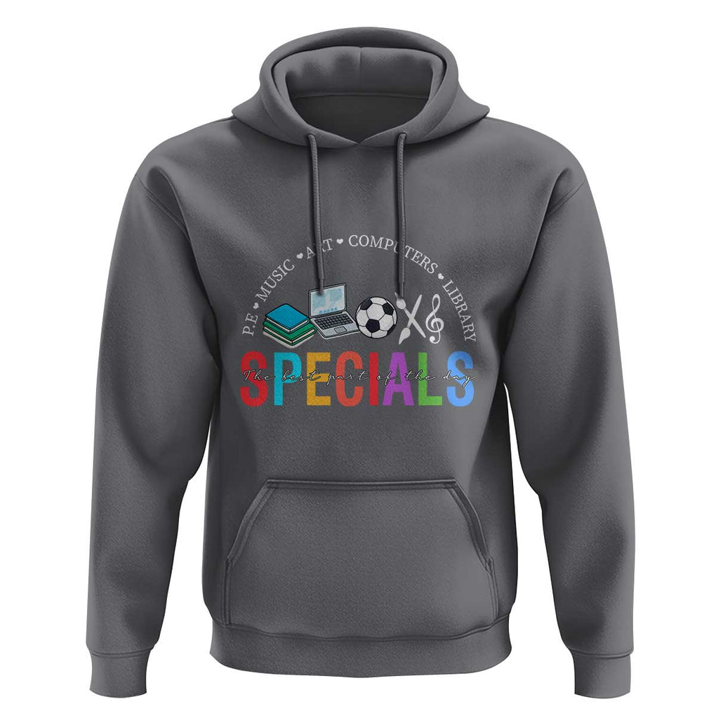 Special Teacher Hoodie School Subjects The Best Part Of The Day TS11 Charcoal Print Your Wear