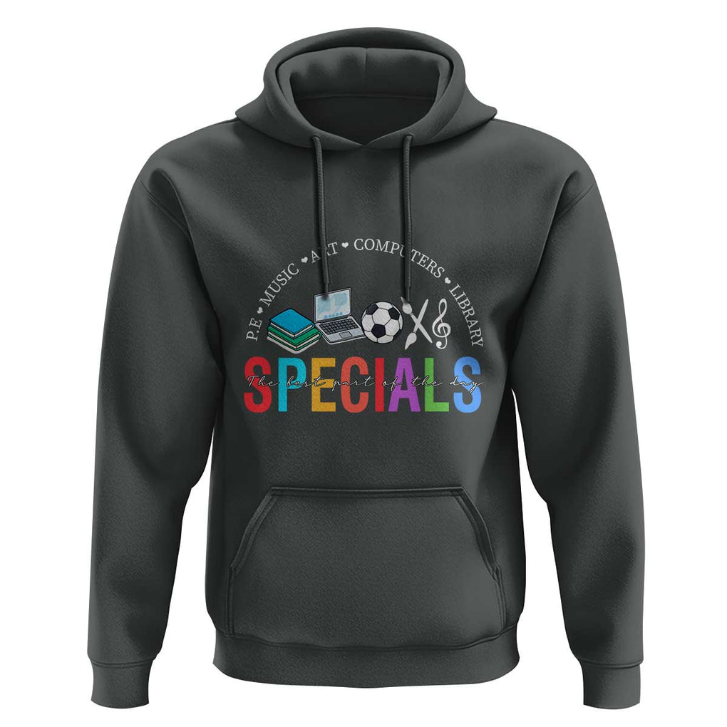 Special Teacher Hoodie School Subjects The Best Part Of The Day TS11 Dark Heather Print Your Wear