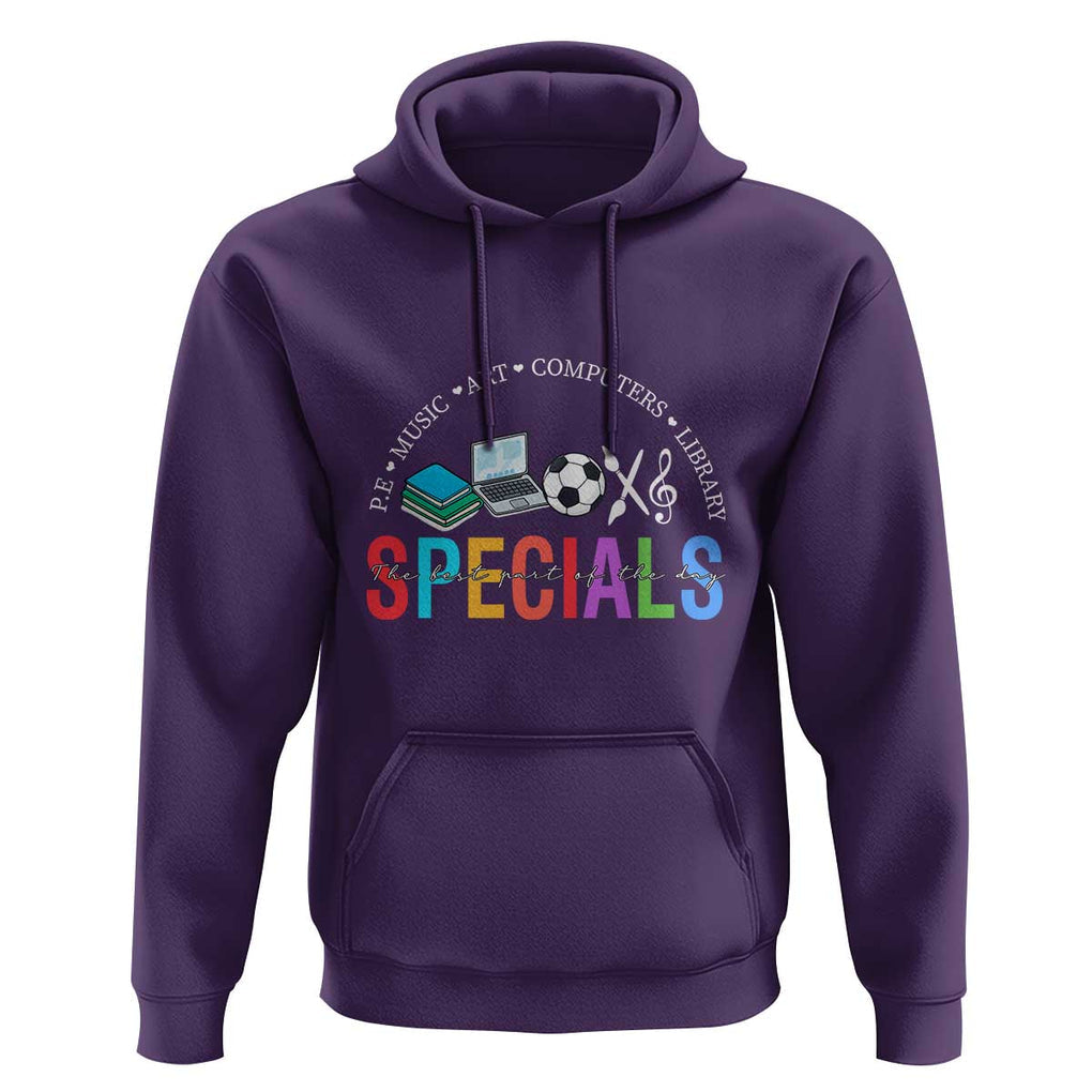Special Teacher Hoodie School Subjects The Best Part Of The Day TS11 Purple Print Your Wear
