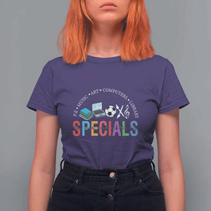 Special Teacher T Shirt For Women School Subjects The Best Part Of The Day TS11 Purple Print Your Wear