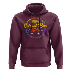 School Bus Aide Hoodie Back To School Matching Group Squad TS11 Maroon Print Your Wear