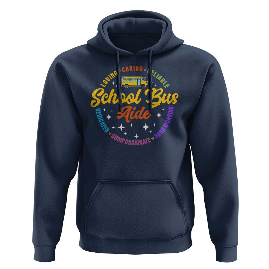School Bus Aide Hoodie Back To School Matching Group Squad TS11 Navy Print Your Wear