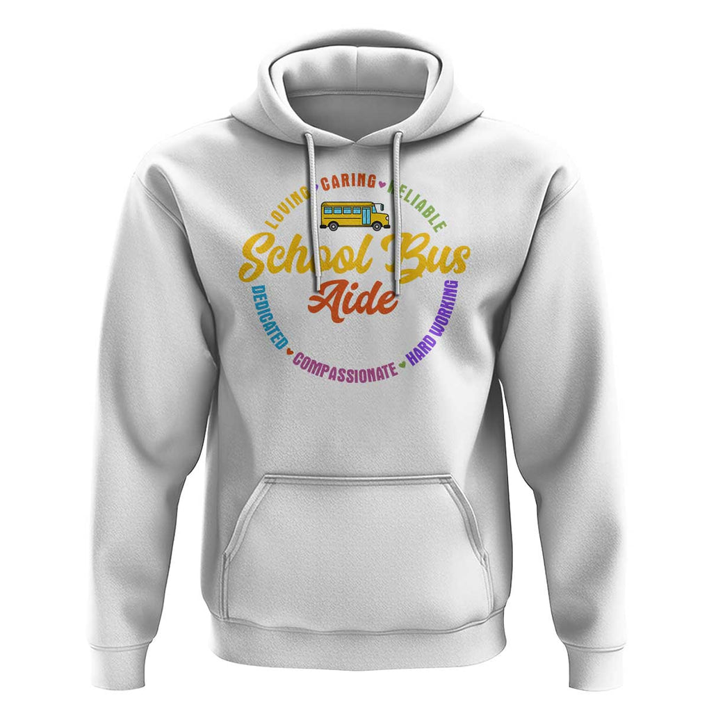 School Bus Aide Hoodie Back To School Matching Group Squad TS11 White Print Your Wear