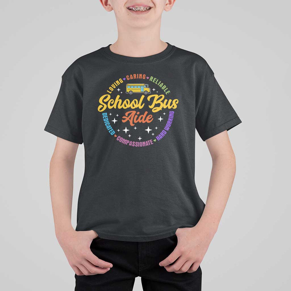 School Bus Aide T Shirt For Kid Back To School Matching Group Squad TS11 Black Print Your Wear