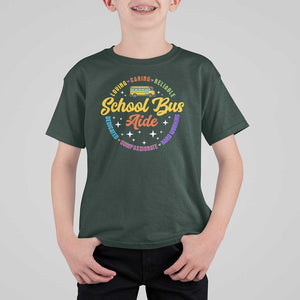 School Bus Aide T Shirt For Kid Back To School Matching Group Squad TS11 Dark Forest Green Print Your Wear