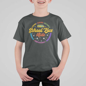 School Bus Aide T Shirt For Kid Back To School Matching Group Squad TS11 Dark Heather Print Your Wear
