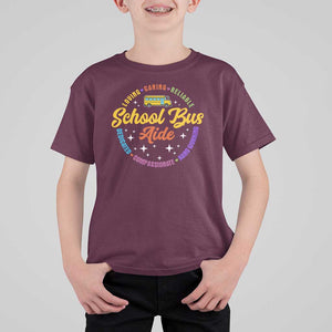 School Bus Aide T Shirt For Kid Back To School Matching Group Squad TS11 Maroon Print Your Wear