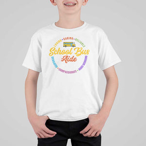 School Bus Aide T Shirt For Kid Back To School Matching Group Squad TS11 White Print Your Wear