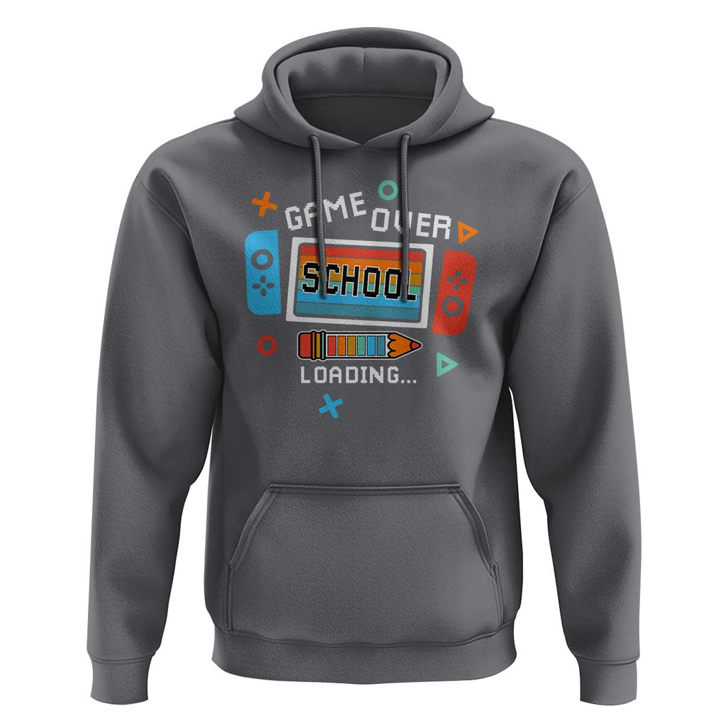 Game Over School Loading Hoodie Game Console Pencil End Summer TS11 Charcoal Print Your Wear