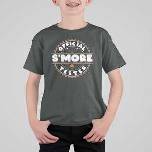 Funny Official Smores Tester T Shirt For Kid Camping Chocolate Marshmallow TS11 Dark Heather Print Your Wear