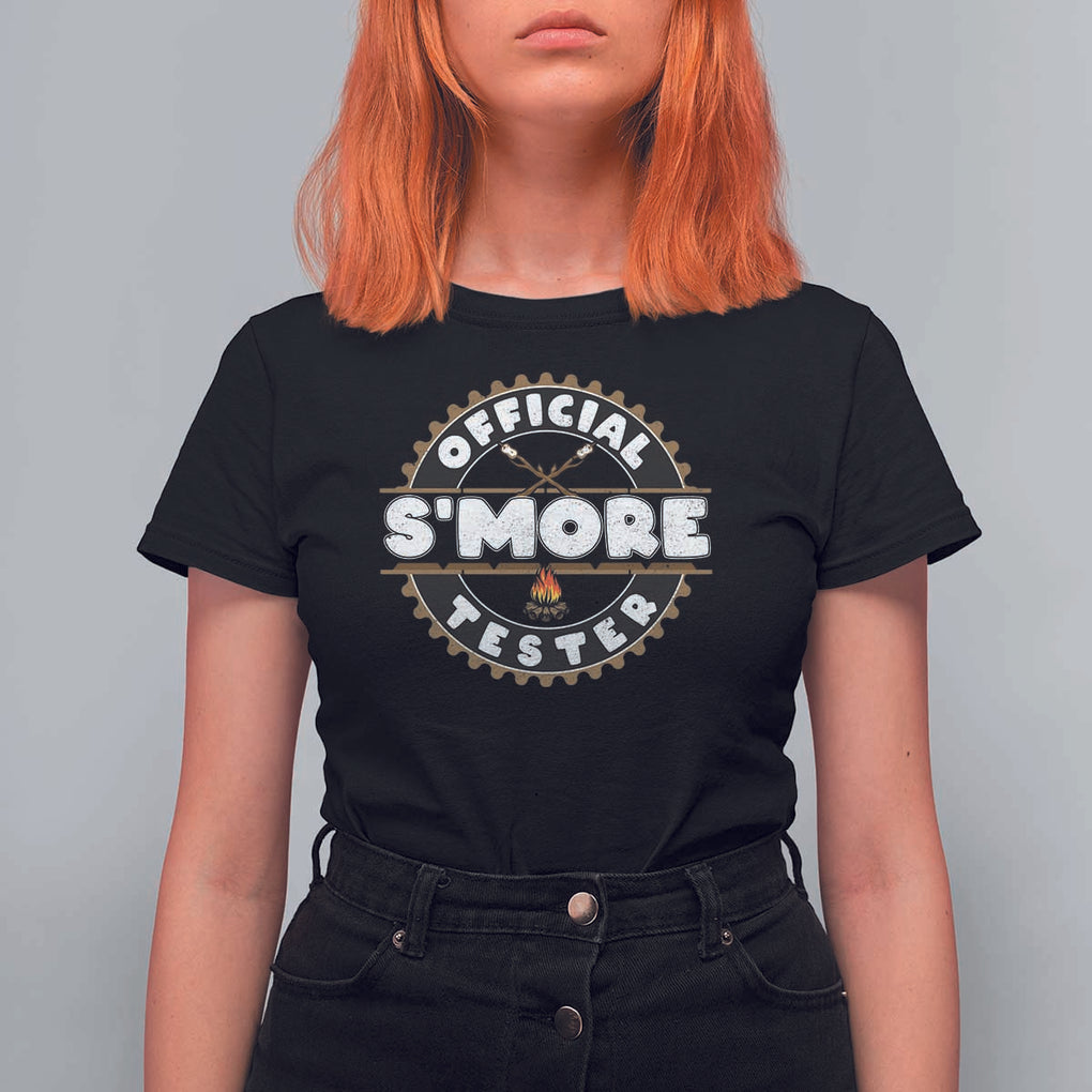 Funny Official Smores Tester T Shirt For Women Camping Chocolate Marshmallow TS11 Black Print Your Wear