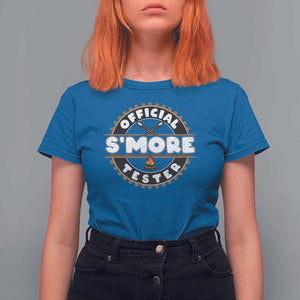 Funny Official Smores Tester T Shirt For Women Camping Chocolate Marshmallow TS11 Royal Blue Print Your Wear